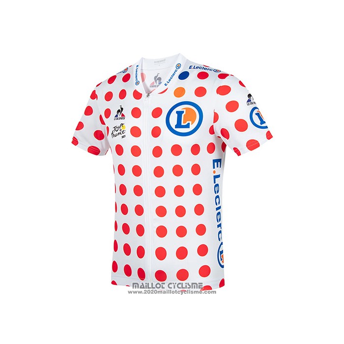 2021 Maillot Cyclisme Tour de France Rouge Blanc Manches Courtes et Cuissard